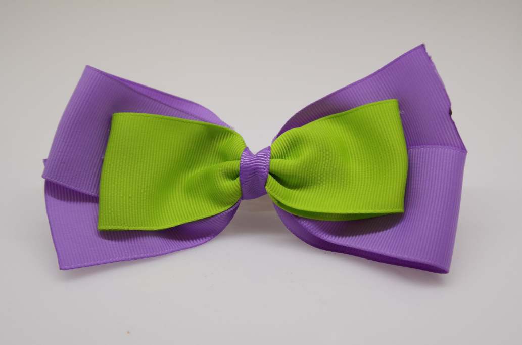 Emma inspired hair Bow with colors  Hyacinth, Classical Green